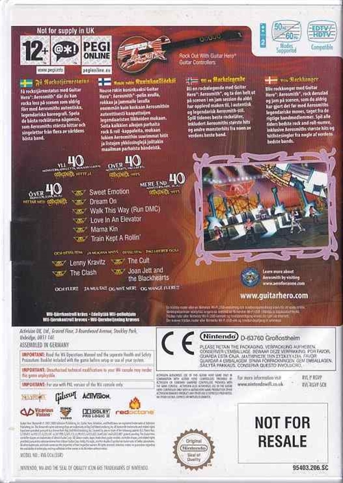 Guitar Hero Aerosmith - Nintendo Wii (B Grade) (Genbrug)